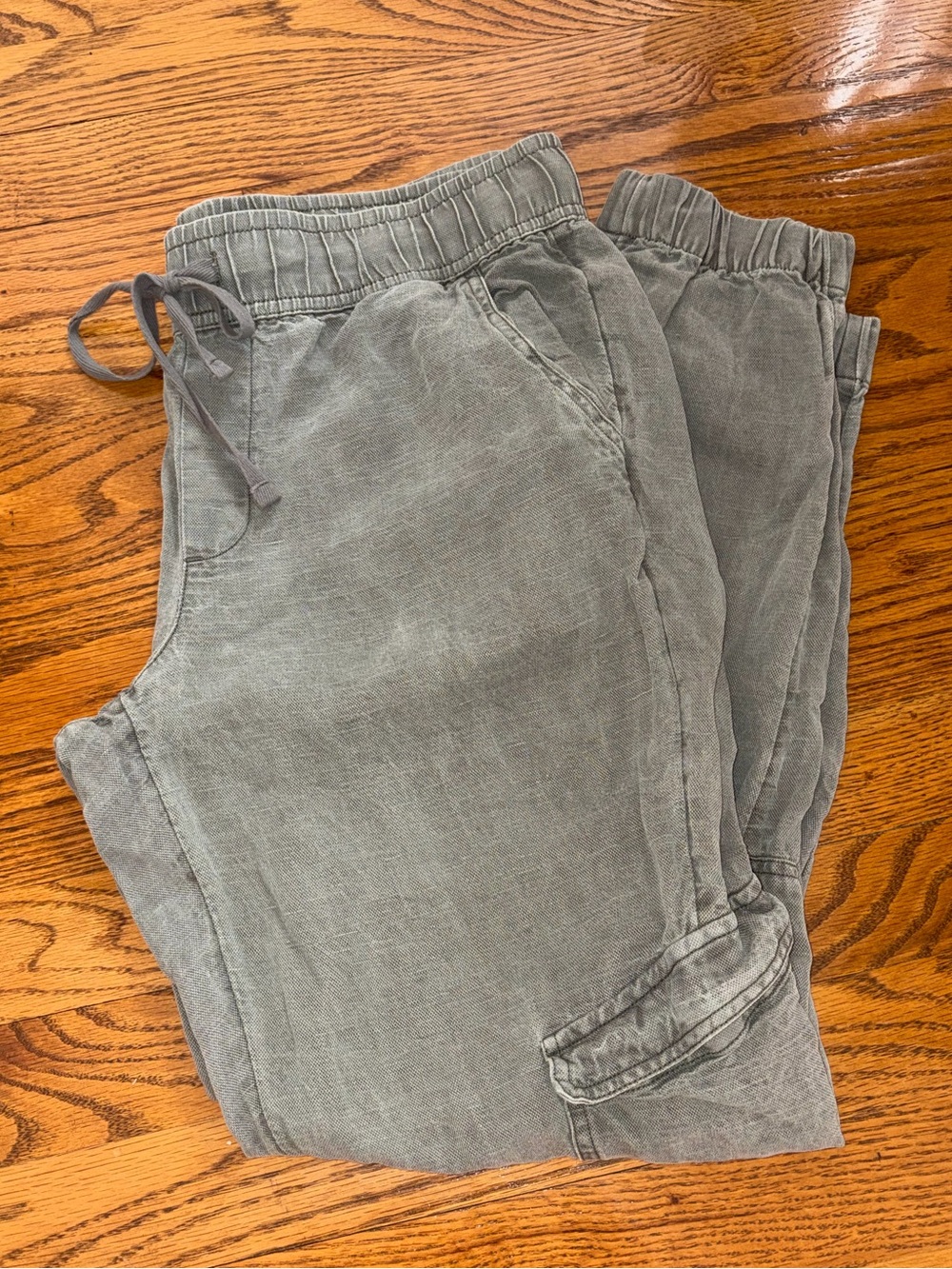 C&C California Green Linen Cargo Pants